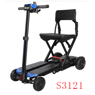 舒莱适S3121老年电动代步车遥控折叠便携式老人残疾人锂电四轮助力车